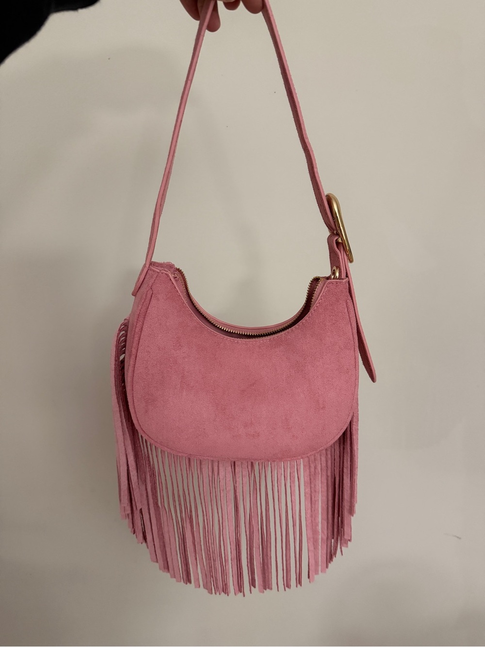 Universal Thread Viral TikTok Fringe Shoulder Bag in Pink EUC